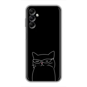 Чохол з малюнком кіт на Samsung Galaxy M14 (M146) (Байдужий кіт)