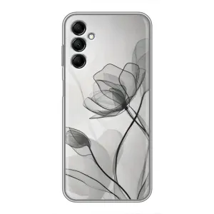 Чохол з квітковим принтом на Samsung Galaxy M14 (M146) (Чорні квіти)