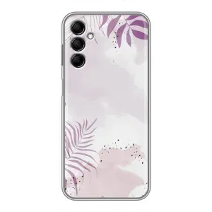 Чохол з квітковим принтом на Samsung Galaxy M14 (M146) (Фіолетове листя)