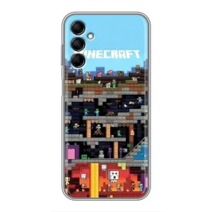Чохол Майнкрафт на Samsung Galaxy M14 (M146) (AlphaPrint) Minecraft (фон Minecraft)