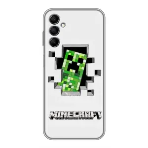 Чохол Майнкрафт на Samsung Galaxy M14 (M146) (AlphaPrint) Minecraft (кріпер Майнкрафт)