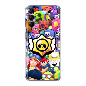 Чехол для Samsung Galaxy M14 (M146) Бравл Старс (VPrint) (Лого Brawl Stars)