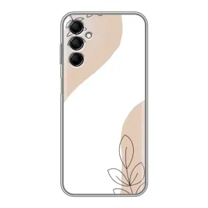 Силконовий чохол з принтом в квітах на Samsung Galaxy M14 (M146) (Нюдова гілочка абстракція)