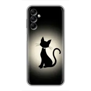 Чохол з принтом для Samsung Galaxy M14 (M146) (AlphaPrint) Модні коти (Силует котика)
