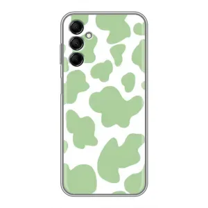 Чохол з принтом корови на Samsung Galaxy M14 (M146) (Зелений принт)