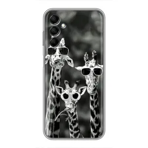 Силіконовий чохол з КАРТИНКАМИ літо для Samsung Galaxy M14 (M146) (AlphaPrint) (Жирафи в окулярах)