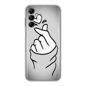 Чохол з принтом для Samsung Galaxy M14 (M146) (AlphaPrint - Знак сердечка) (Значок Love)