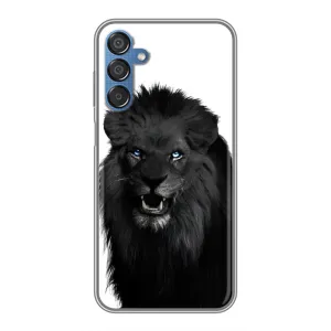 Чехлы с картинками животных Samsung Galaxy M15 (M156) (Черный ЛЕВ)