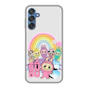Чехол с Лабубу на Samsung Galaxy M15 (M156) (Фон Лабубу)