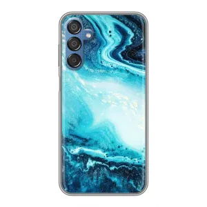 Мраморный чехол на Samsung Galaxy M15 (M156) (VPrint) (Голубой мрамор)