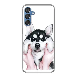 Чехол с Хаски для Samsung Galaxy M15 (M156) - (AlphaPrint) (Хаски улыбака)