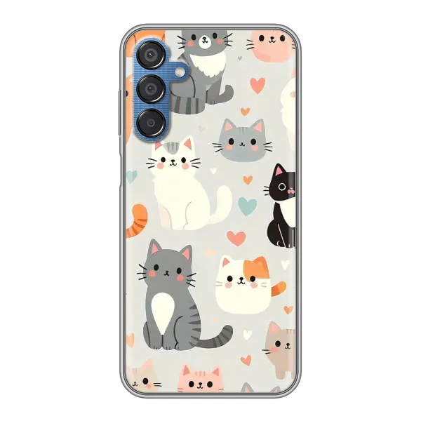 Чехол с принтом «Коллаж котов» для Samsung Galaxy M15 (M156) Чехол с принтом «Коллаж котов» для Samsung Galaxy M15 (M156)