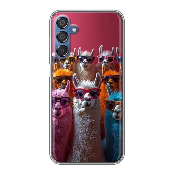 Чехол с принтом «Ламы в очках» для Samsung Galaxy M15 (M156) Чехол с принтом «Ламы в очках» для Samsung Galaxy M15 (M156)