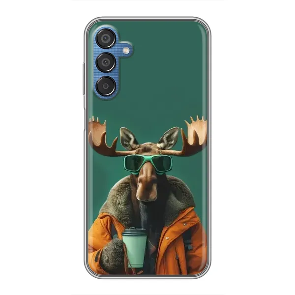 Чехол с принтом «Лось с кофе» для Samsung Galaxy M15 (M156) Чехол с принтом «Лось с кофе» для Samsung Galaxy M15 (M156)