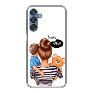 Чехол с печатью для Samsung Galaxy M15 (M156) - (Мама с ребенком) (AlphaPrint) (Мама с сыном)