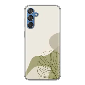 Силконовий чохол з принтом в квітах на Samsung Galaxy M15 (M156) (Зелена монстера дизайн)