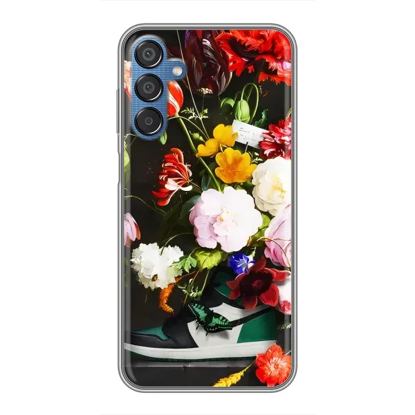 Чехол с принтом «Nike цветы» для Samsung Galaxy M15 (M156)