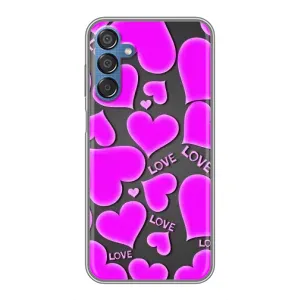Чехлы для любимой на Самсунг М15 (VPrint) (Pink hearts)