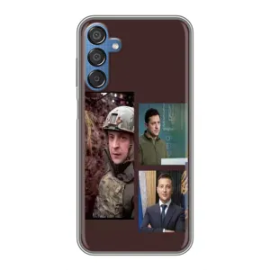 Чохол для Samsung Galaxy M15 (M156) (AlphaPrint - с принтом Зеленського) (Президент)