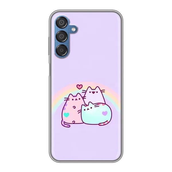 Чехол с принтом «Радужные котики» для Samsung Galaxy M15 (M156)