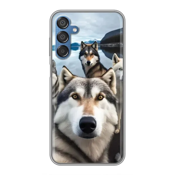 Чехол с принтом «Селфи ХАски» для Samsung Galaxy M15 (M156)