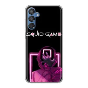 Чехол Гра в кальмара для Samsung Galaxy M15 (M156) (Неоновый охранник игры)