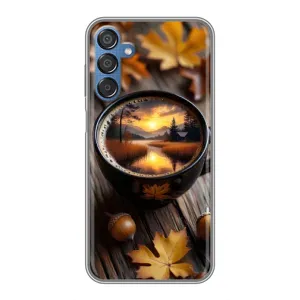 Чохол з унікальним дизайном 'Осінь з кавою' для Samsung Galaxy M15 (M156) (Темна кава)
