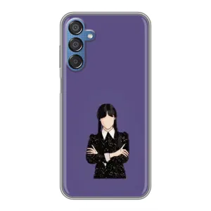Чехлы Венсдей на Samsung Galaxy M15 (M156) Уэнсдей (AlphaPrint) (Уэнздей в черном)