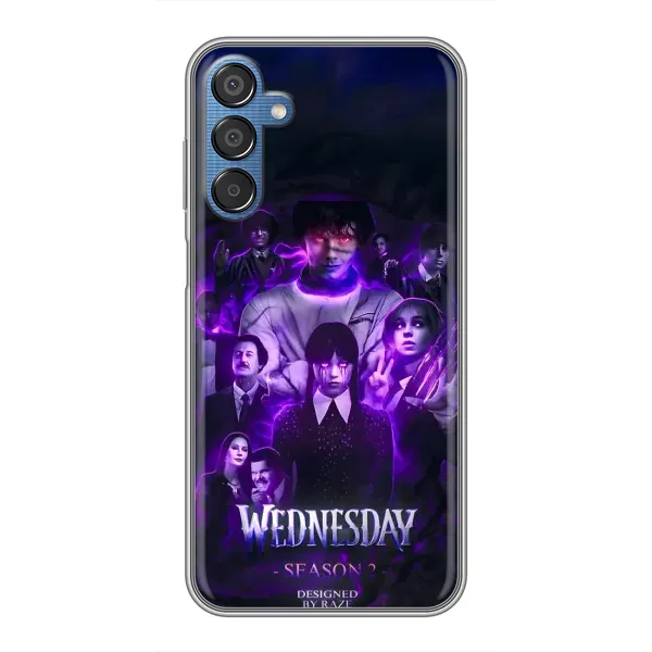 Чохол з принтом «Фіолетова магія Венздей» для Samsung Galaxy M15 (M156)