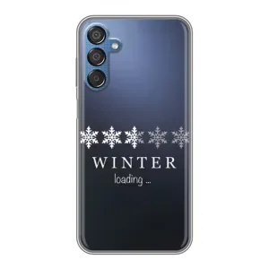 Зимние Чехлы для Самсунг М15 - прозрачный фон (Winter loading)