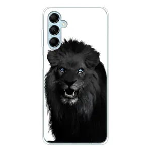 Чехлы с картинками животных Samsung Galaxy M16 (Черный ЛЕВ)