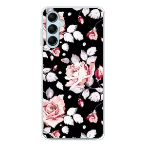 Чехлы с Цветами для Samsung Galaxy M16 (VPrint) (Цветочки на черном)