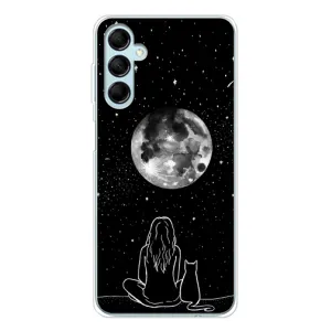 Чохол з малюнком кіт на Samsung Galaxy M16 (Дівчина з котом)