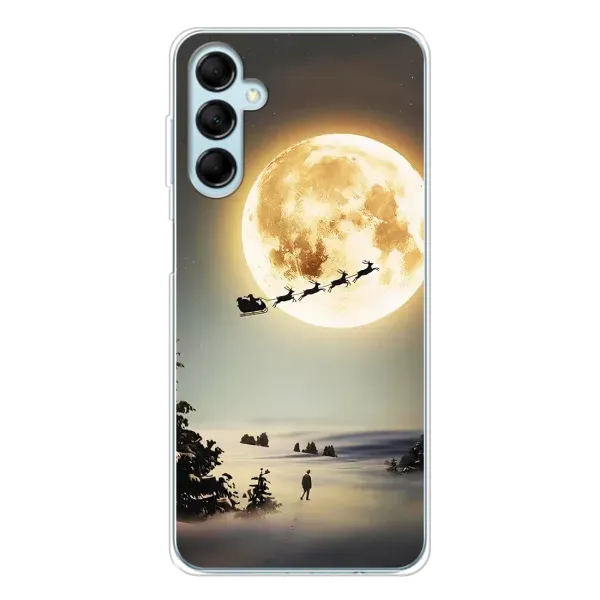 Чехол с принтом «Санта на луне» для Samsung Galaxy M16