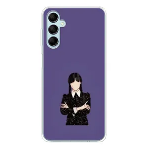 Чехлы Венсдей на Samsung Galaxy M16 Уэнсдей (AlphaPrint) (Уэнздей в черном)
