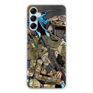 Чехлы с картинкой ЗСУ для Samsung Galaxy M16 (AlphaPrint) (Воин ВСУ)