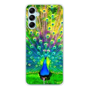 Чехол с птицами на Samsung Galaxy M16 (VPrint) (Яркий Павлин)