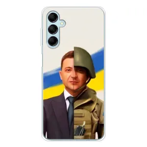 Чехол для Samsung Galaxy M16 (AlphaPrint - с принтом Зеленского) (Зеленский солдат)