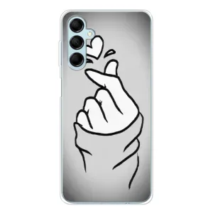 Чохол з принтом для Samsung Galaxy M16 (AlphaPrint - Знак сердечка) (Значок Love)