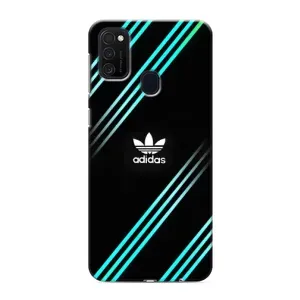 Чохли Адидас для Samsung Galaxy M21 (AlphaPrint) (Адідас з полосами)