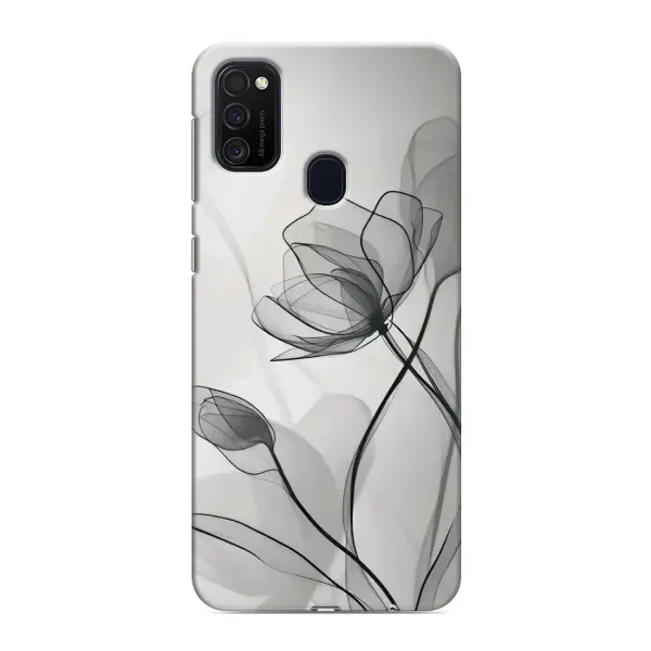 Чохол з принтом «Чорні квіти» для Samsung Galaxy M21 Чохол з принтом «Чорні квіти» для Samsung Galaxy M21