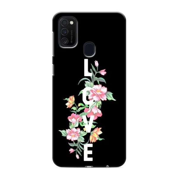 Чохол з принтом «Квіти LOVE» для Samsung Galaxy M21 Чохол з принтом «Квіти LOVE» для Samsung Galaxy M21
