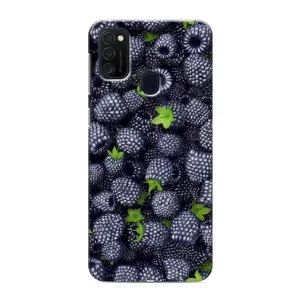Чехлы с Фруктами для Samsung Galaxy M21 (VPrint) (Ежевика)