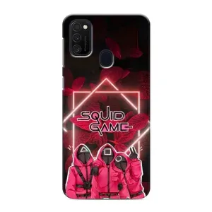 Чехол Гра в кальмара для Samsung Galaxy M21 (Охранники Игра кальмара)