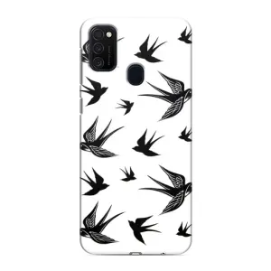 Чехол с птицами на Samsung Galaxy M21 (VPrint) (Ласточки)