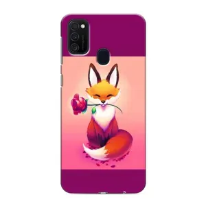 Чехлы с картинкой Лисички для Samsung Galaxy M21 (VPrint) (Лисичка с розочкой)