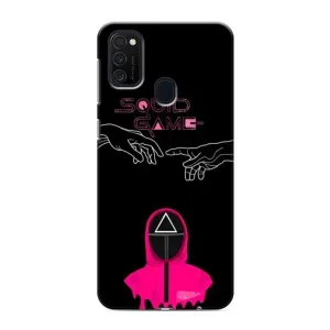 Чехол Гра в кальмара для Samsung Galaxy M21 (Минимализм Игра кальмара)