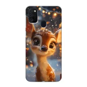 Чохол з принтом «Оленятко серед гірлянд» для Samsung Galaxy M21