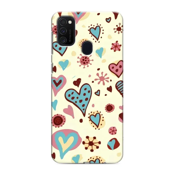 Чохол з принтом «Сердечки» для Samsung Galaxy M21 Чохол з принтом «Сердечки» для Samsung Galaxy M21