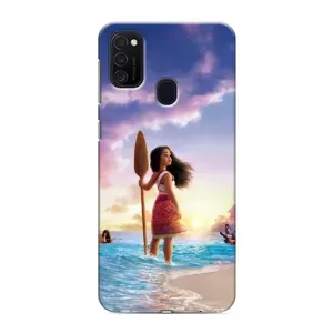 Чехол с мультфильмом Моана Samsung Galaxy M21 (Моана с веслом)